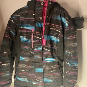 childrens neon warm winter jacket